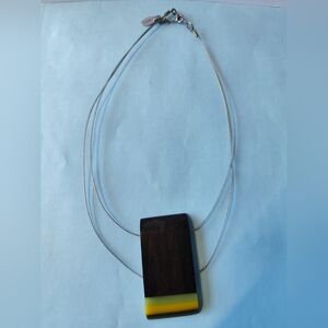 4/$50⭐️Caracol Wooden Pendant Necklace